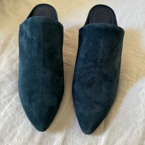 Blue Suede Mules - Size 8